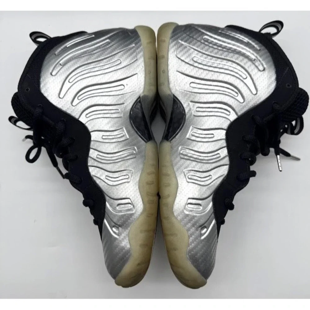 Nike Little Posite Pro GS Metallic Silver Black 644792-007 Youth US 7Y EU40